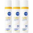 nivea q10 anti-rughe expert fluido uv quotidiano spf 50 40 ml, crema v