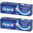 oral-b dentifricio advanced prevenzione tartaro con microgranuli 2x75