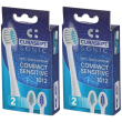 curasept testine ricambio spazzolino sonic compact sensitive 1012 2x2