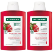 klorane shampoo al melograno 200ml - luminosità capelli colorati 2x200