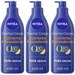 nivea q10 crema corpo nutriente rassodante 400 ml, corpo rassoda