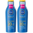 nivea sun latte solare protect & hydrate spf20 200 ml, crema solare 20