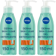 nivea derma skin clear gel detergente viso anti-imperfezioni 150 ml pe