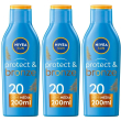 nivea sun latte solare protect & bronze fp20 200 ml, crema solare 20 p