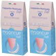 mooncup coppetta mestruale soft rosa taglia b 2x1 st