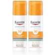 eucerin® oil control tinted crema viso spf50+ tonalità media 50 ml 2x5
