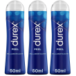 durex® feel gel 3x50 ml lubrificante