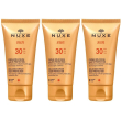 nuxe sun crema solare anti-età viso spf 30 3x50 ml solare