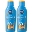 nivea sun latte solare protect & bronze fp50 200 ml, crema solare 50 p