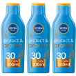 nivea sun latte solare protect & bronze fp30 200 ml, crema solare 30 p