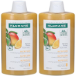 klorane shampoo al mango 2x400 ml