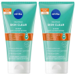 nivea derma skin clear scrub viso anti-imperfezioni 150 ml, per