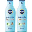 nivea sun latte doposole bronze 200 ml, dopo sole idratante per un'abb