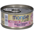 monge delicate pezzetti di pollo con prosciutto gatti adulti 4x80 g ma