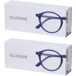 occhiali da lettura glassio monterey colore blu scuro gradazione +2,0