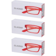 occhiali da lettura glassio cupertino colore rosso gradazione +3,0 3x1
