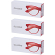 occhiali da lettura glassio fremont colore rosso gradazione +1,5 3x1 s