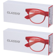 occhiali da lettura glassio fremont colore rosso gradazione +1,5 2x1 s