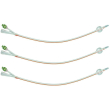 catetere foley in silicone trasparente a 2 vie con scanalature longitu