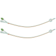 catetere foley in silicone trasparente a 2 vie con scanalature longitu
