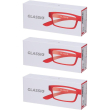 occhiali da lettura glassio cupertino colore rosso gradazione +1,5 3x1
