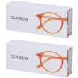 occhiali da lettura glassio monterey colore arancione gradazione +2,5