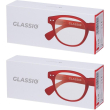 occhiali da lettura glassio newport colore rosso gradazione +1,5 2x1 s