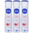 nivea fresh cherry derma active deo spray 3x150 ml