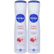 nivea fresh cherry derma active deo spray 2x150 ml