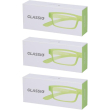 occhiali da lettura glassio cupertino colore verde acido gradazione +3