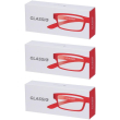 occhiali da lettura glassio cupertino colore rosso gradazione +1,0 3x1