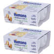 humana naturcare merenda al latte gusto pesca 2x4x100 g