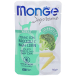 monge supreme bustine gatto adulto tonno con broccoli e baby corn 4x80