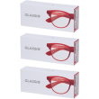 occhiali da lettura glassio fremont colore rosso gradazione +3,0 3x1 s