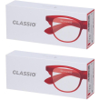 occhiali da lettura glassio fremont colore rosso gradazione +3,0 2x1 s