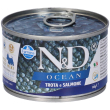 farmina n&d dog ocean sea trota & salmone adult mini 4x140 g