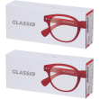 occhiali da lettura glassio newport colore rosso gradazione +2,5 2x1 s