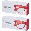 occhiali da lettura glassio fremont colore rosso gradazione +2,0 2x1 s