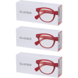 occhiali da lettura glassio newport colore rosso gradazione +1,0 3x1 s