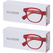 occhiali da lettura glassio newport colore rosso gradazione +1,0 2x1 s