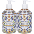 le maioliche sapone liquido gelsomino e vaniglia linea riviera 2x500 m