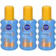 nivea sun protezione solare spray spf 50+ 3x200 ml