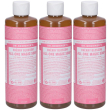 dr. bronner’s sapone liquido 18-in-1 cherry blossom 475 ml 3x475