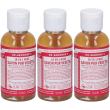 dr. bronner’s sapone liquido 18-in-1 alla rosa 60 ml 3x60