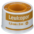 leukopor cerotto tessuto non tessuto bianco in rocchetto 2,5cm x 5m