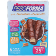pesoforma, barretta cioccolato caramello, 12 pezzi