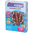 pesoforma, barrette cioccolato al latte, 12 pezzi