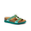 new bogota' wedge satin+beads w emerald/green mis 36