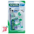 gum travel kit viaggio 1 spazzolino pieghevole gum travel + 1 dentifricio viaggio 12 ml + 1 rocchett