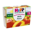 hipp biologico merenda di frutta mela e pesca 4x100g